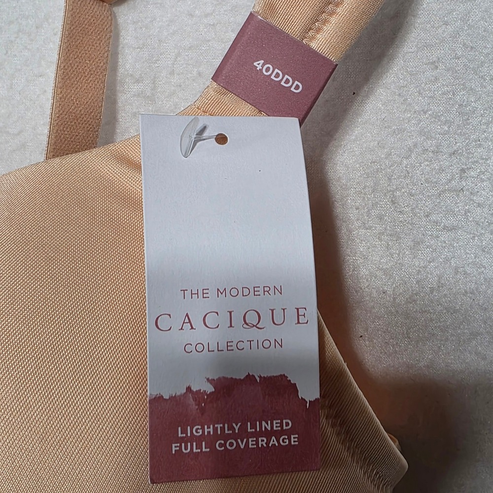 Cacique Bra Womens 40DDD Beige Lightly Lined Full Coverage Modern Collection - Picture 3 of 7